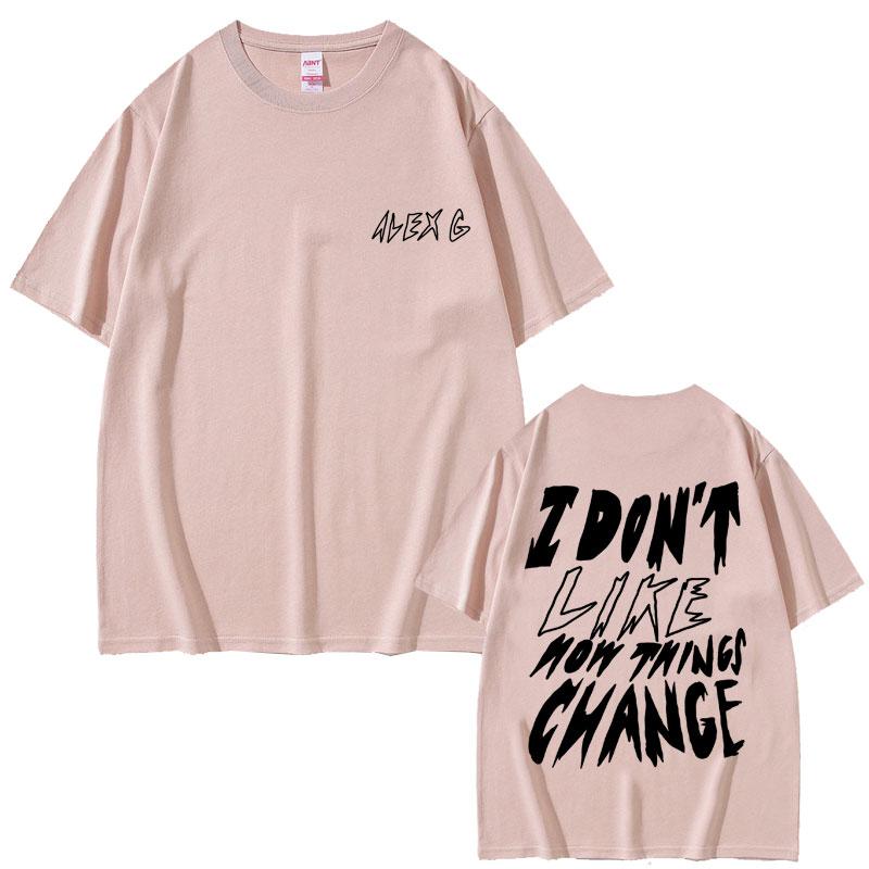 Singer Alex G Trick Change Graphic T-shirt Men Women Fashion Vintage Oversized T Shirts Male Casual Cotton Tshirt Y2k Streetwear
