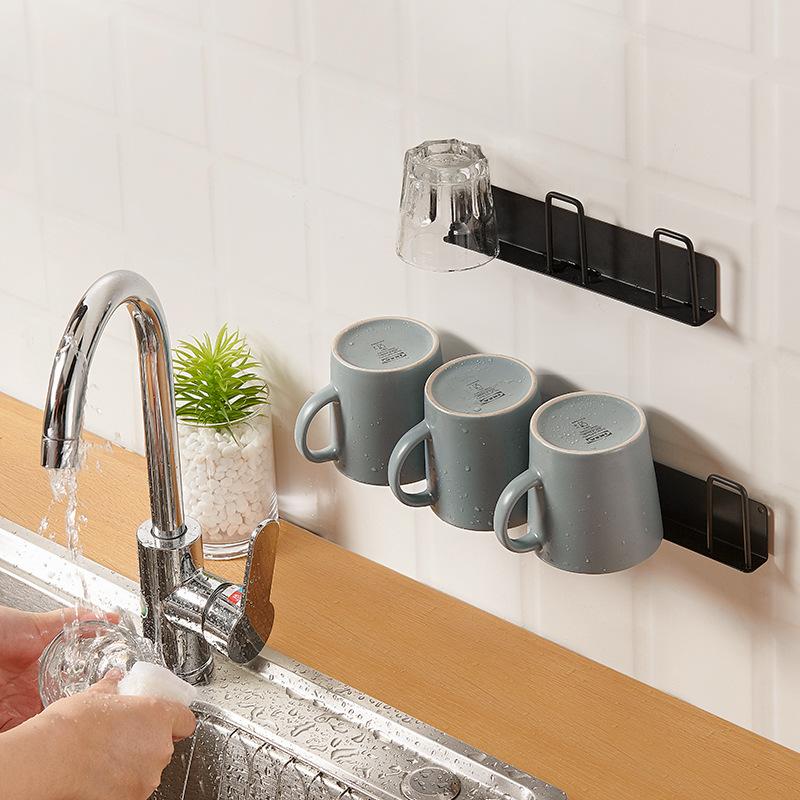 Подвесная стойка для чашек, настенная, перевернутая, для слива, многофункциональная стойка для хранения, без гвоздей, питьевой фонтанчик для гостиной