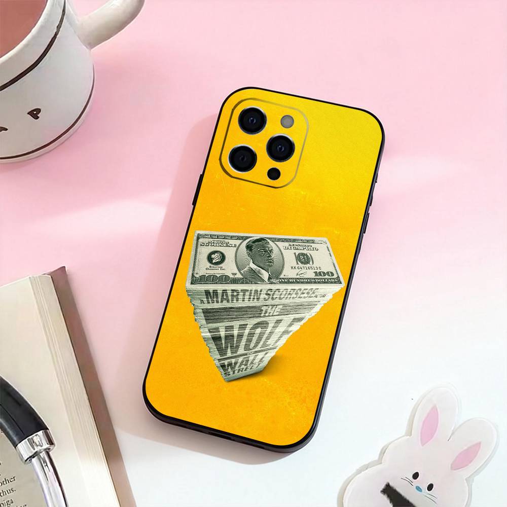 Чехол для телефона Фильм Волк с Уолл-стрит-S Для iPhone 17,16,15,14,13,12,11 Plus,Pro Max,Мягкий силиконовый черный чехол