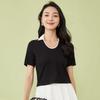 Women's Short Sleeve U-Neck Knit Top