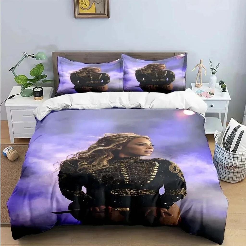 Роскошный Новый 3D Принт Поп Певица B-Beyonce Постельный Комплект Мальчики Девочки Пододеяльник Наволочка Мальчики Взрослые Домашний Текстиль