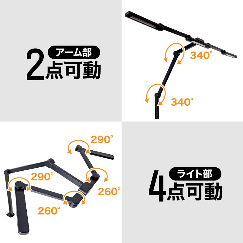 THANKO CTVLLNCBK LED 3-Sided Adjustable Desk Light with Clamp-On Design for Web Conferencing and Video Recording