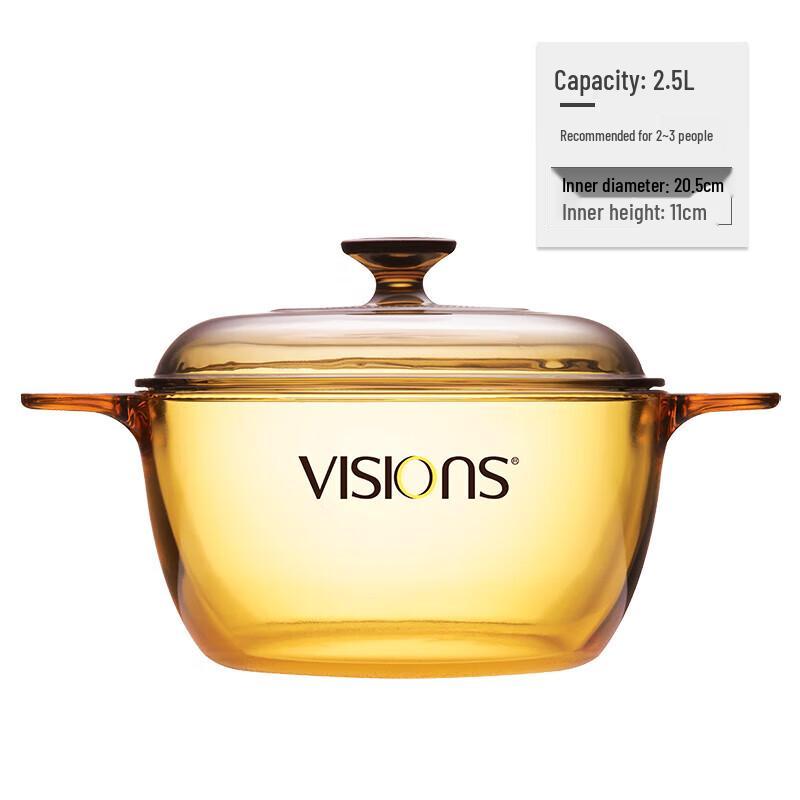 PYREX Vision 2.5L Glass Deep Soup Pot