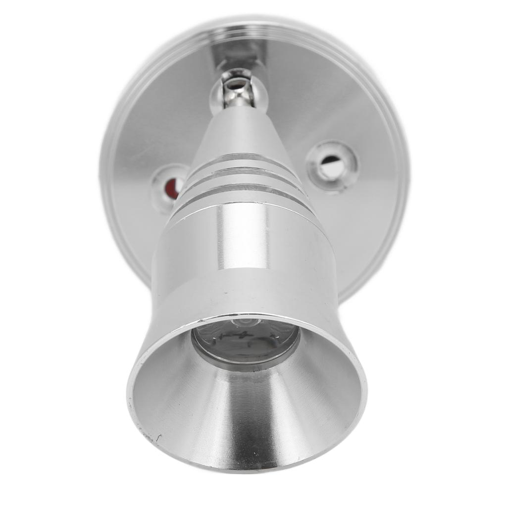 Светодиодный светильник для чтения в доме на колесах 12 В 3 Вт Гибкий интерьер с выключателем для грузовика, прицепа, лодки, яхты, каравана Серебристый корпус Теплый белый