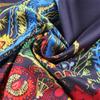 POBING Silk Scarf Women Large Shawls Money Tree Print Stoles Square Bandana Luxury Kerchief Hijab Female Foulards 130CM