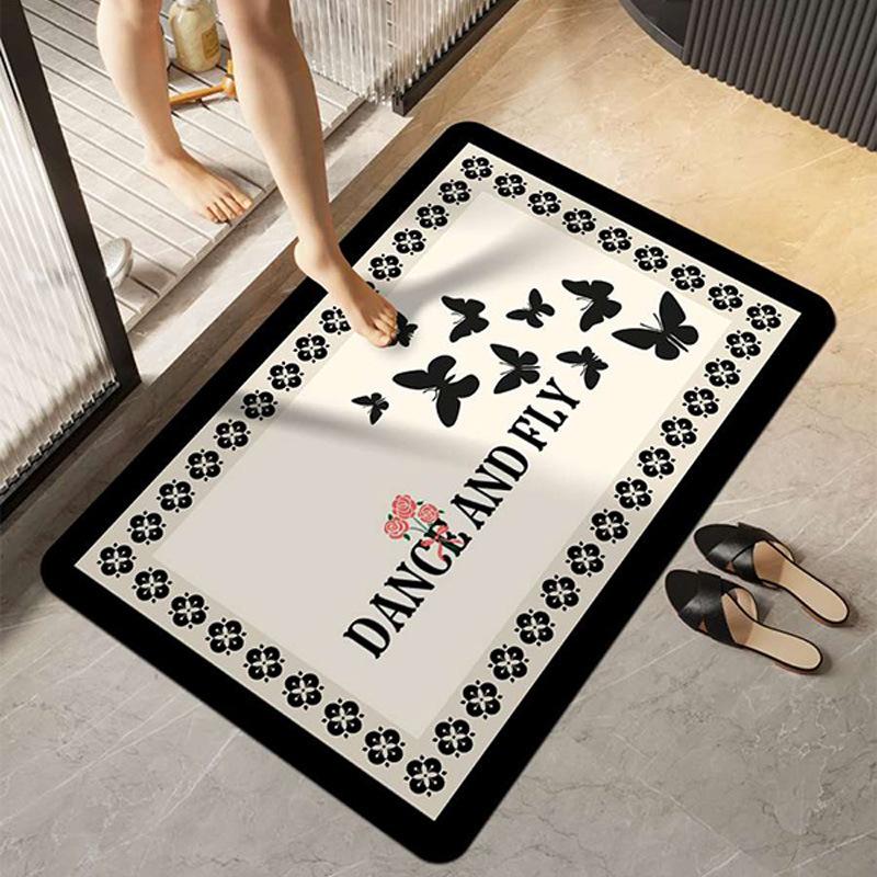 Diatom Mud Bathroom Floor Mat Toilet Door Absorbent Quick-drying Non-slip Mat Toilet Kitchen Floor Mat Carpet Soft Mat