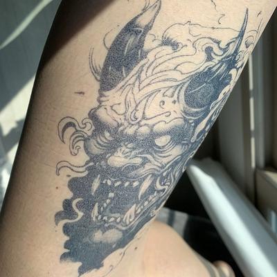 Водонепроницаемая наклейка для татуировки Irezumi Goblin Oni Tattoo Роскошная стильная красивая WF3FA19 par*9195XR, 1, Выберите этот продукт