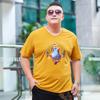 Новая мужская футболка с короткими рукавами Extra Fat очень большого размера Plus Fat Extra большого размера Футболка из высококачественного хлопка с трехмерным принтом Super Fat
