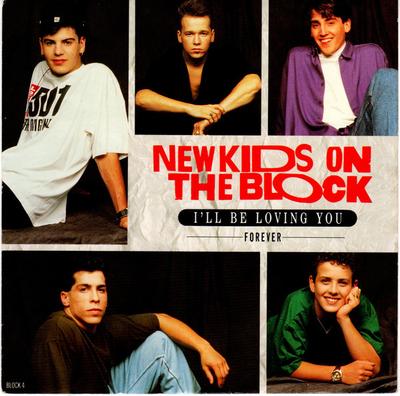 7-дюймовая пластинка NEW KIDS ON THE BLOCK - I'll Be Loving You (Навсегда) БЛОК4 CBS 1990 Великобритания Поп Б/У