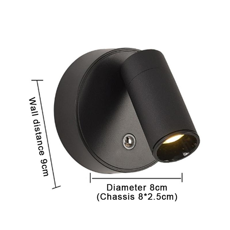 Прожектор Touch 2000 мАч Магнитное основание Светодиодный беспроводной настенный светильник Заряжаемый через USB Настенный шкаф