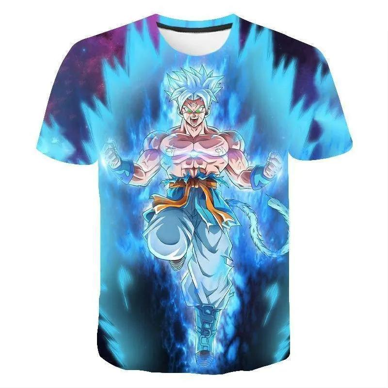 Новая футболка для косплея Dragon Ball Super Goku Super Saiyan God Мужская Женская 3D Печать Аниме Графическая Футболка Повседневные Топы с коротким рукавом Для фанатов