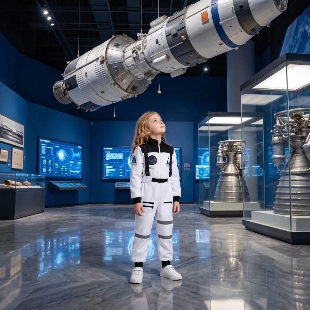 Cartoon Style Spaceman Costume Halloween Space Suit Child Astronaut Costume Halloween Party