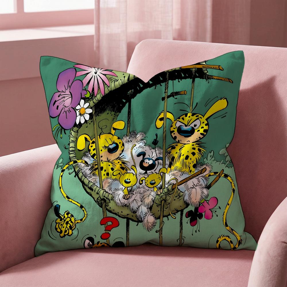 Чехол на подушку M-Marsupilami CARTOON, Универсальный чехол для подушки для дома и автомобиля - Двусторонний, Мягкий и прочный для ежедневного использования