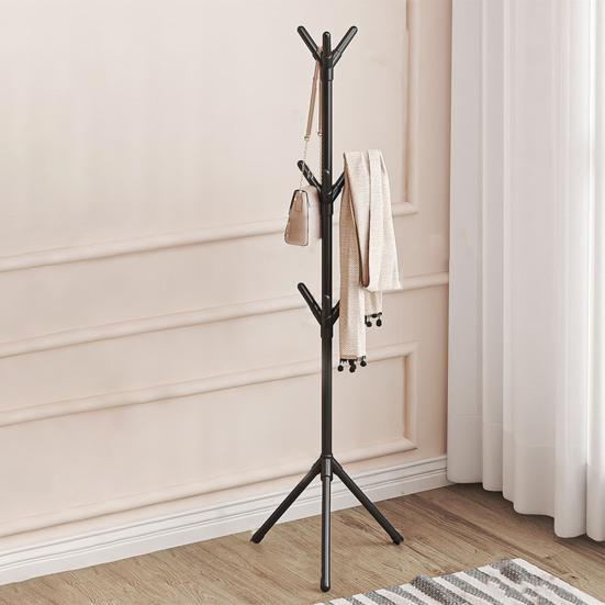 Multi Hook Clothes Rack Stand Coat Hanger High Stability Adjustable Height Easy Assembly Freestanding Clothing Storage Rack