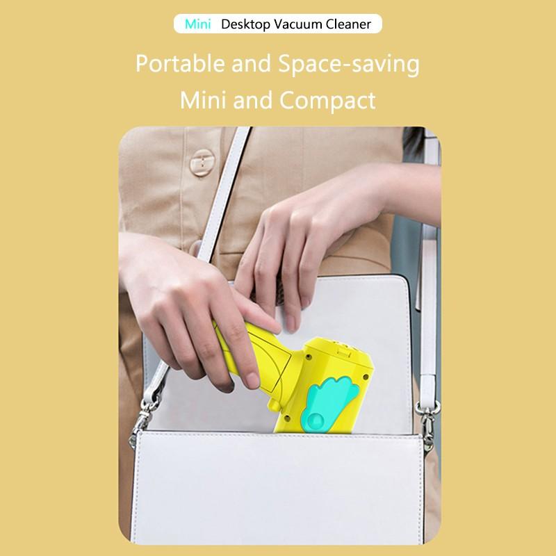 Настольный пылесос для пыли, портативная подметальная машина для стола, беспроводной пылесос, чистящие средства для рабочего стола, мини-пылесос, мультяшный очиститель