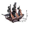 3D Cardboard Sailing Black 3D Assembly Kit Puzzle, Toy, Ship, Pearl, Craft, Model, Craft,