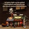 Western Series Carpenter Shop Building Blocks Assembling Street Scene Model Toys Desktop Decoration Collectible Holiday Gifts