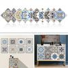 10 Pieces European Style Tile Wall Sticker Self-Adhesive Living Room Bathroom Renovation Wallpaper Pvc Crystal Film Tile Sticker