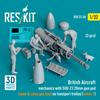 Reskit British Mechanic Gunpod Trolley 3D Printer Resin Kit 1/32 w/SUU-23 & "Type 1" (3 Pieces) RSKF32-0050 (Airplane)