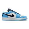 Детские кроссовки Air Jordan 1 Low GS UNC White University-Blue Obsidian 553560-144