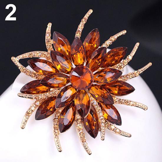 Свадебный большой цветок с блестящими стразами, женский шарф, брошь, булавка, ювелирный декор