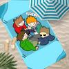 Полотенце E-Eddsworld из микрофибры, пляжное, быстросохнущее, не прилипает песок, ультратонкое волокно, супермягкое.