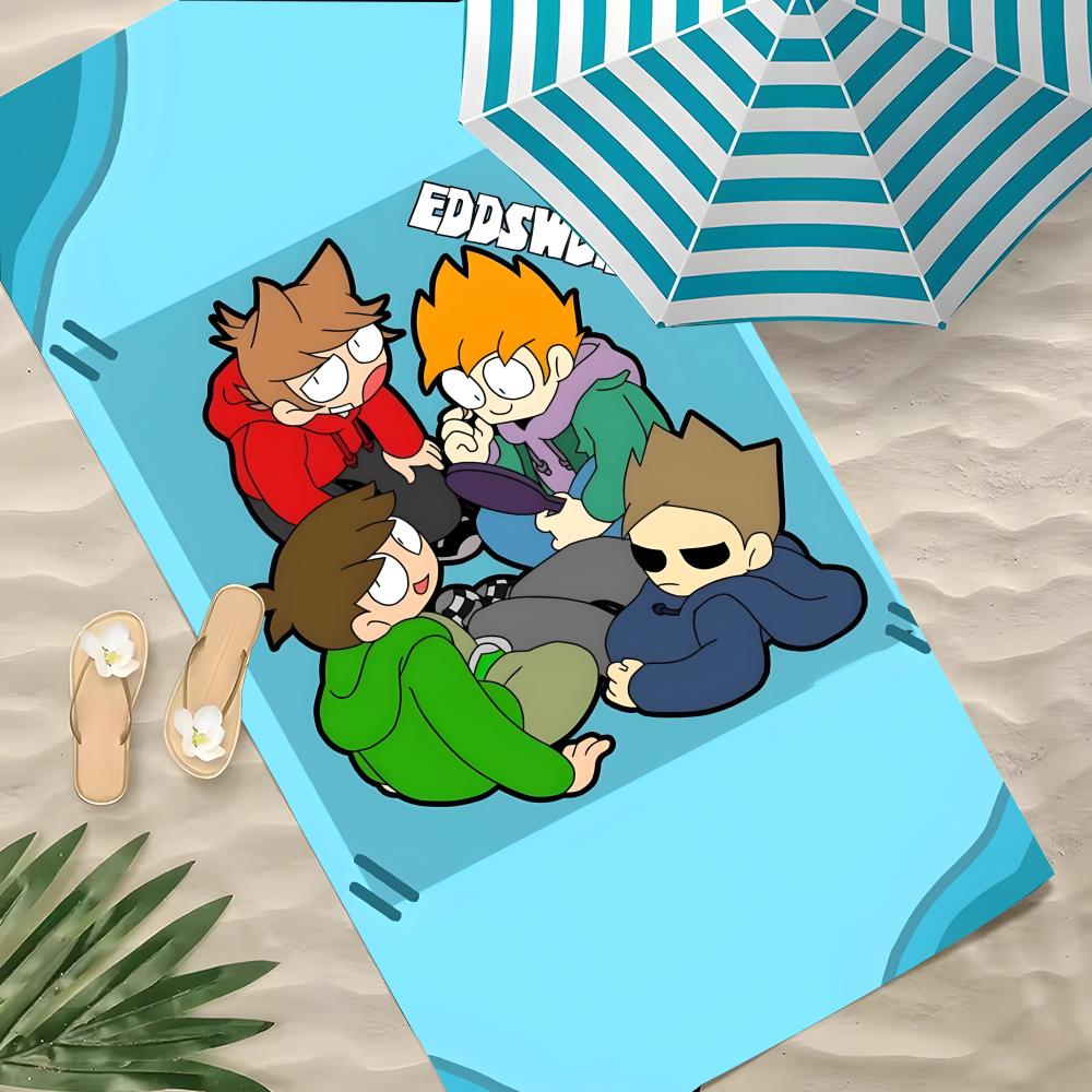 Полотенце E-Eddsworld из микрофибры, пляжное, быстросохнущее, не прилипает песок, ультратонкое волокно, супермягкое.