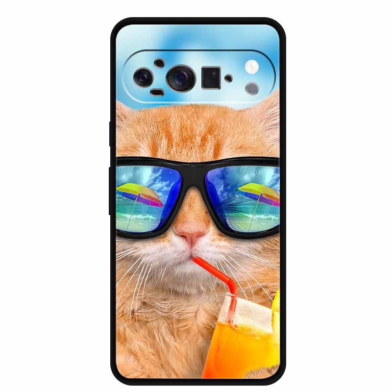Soft Cover For Google Pixel 10 Pro Case Silicone Gradient Marble Cool Wolf Funda Cover for Google 10 Pro Pixel10 Pro Capa Coque