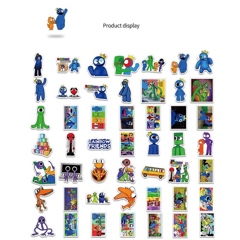 Waterproof And Reusable Roblox Rainbow Friends Stickers Set Of 60