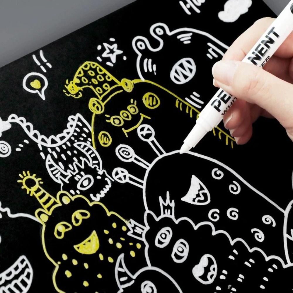 3/6Pcs Waterproof Paint Marker Oil-Based Highlight Marker Art Writing Paint Pens DIY Painting