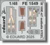 Eduard 1/48 Bf109E-4/7 Stainless Steel Seatbelt (for Tamiya) Plastic Model Kit Parts EDUFE1549 (Airplane)