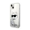 Karl Lagerfeld Liquid Glitter Nft Choupette Head - Etui Iphone 14 Plus (Srebrny)