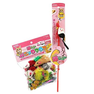 Игрушка для кошек Marukan, игрушка для кошек ChuChu String Type Panic Mouse Set, игрушка для кошек Nyanta's 19+1