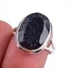 Natural Blue Sunstone Gemstone 925 Solid Sterling Silver Jewelry Ring S.6.5 b7E41