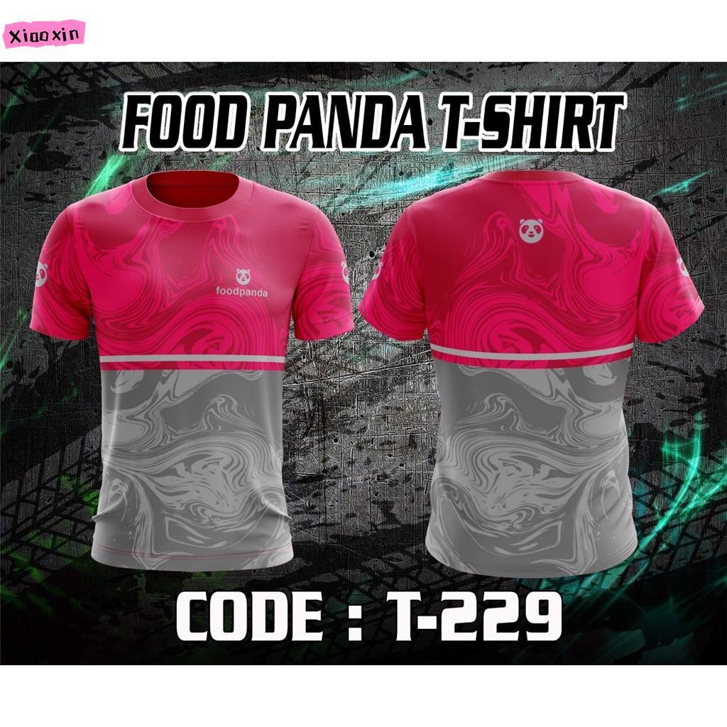 Футболка Foodpanda с полной сублимационной 3D-печатью, дышащая футболка, летняя футболка с коротким рукавом/SX