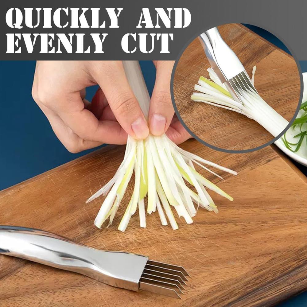 Stainless Steel Chopped Green Onion Knife Multifunctional Food Slicer Gadget