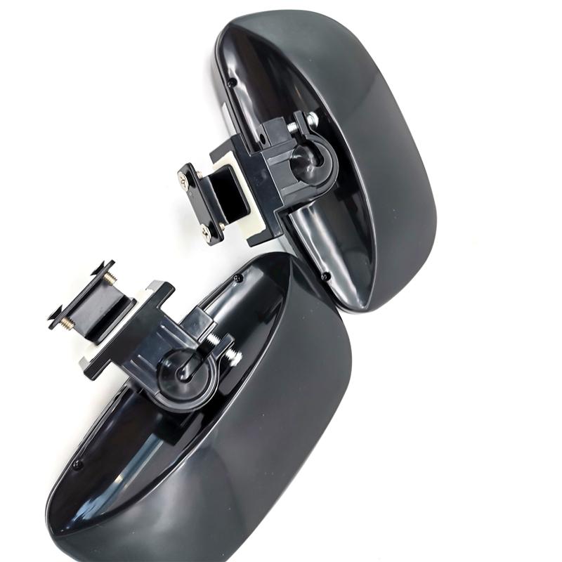 Одна пара широкоугольных регулируемых автомобильных зеркал заднего вида для слепых зон, серебристые