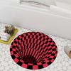 Круглый ковер с 3D-геометрической оптической иллюзией для гостиной