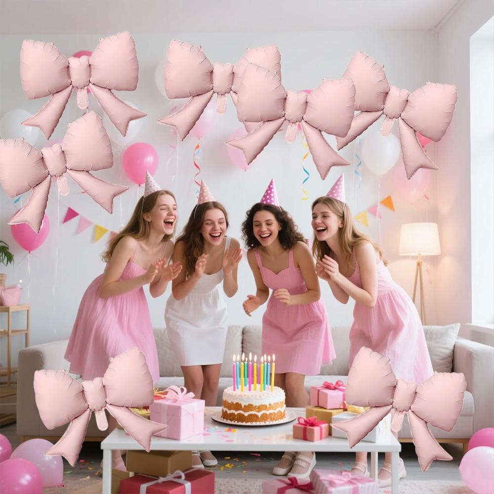 8/12/15/20 Pieces 21inch Aluminum Foil Balloons with Bow Ties, Bow Tie Party Balloons, Suitable for Birthday Parties, Engagement Weddings