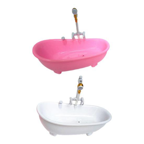 Электрическая ванна для кукол, изысканная, издающая звуки воды, портативная миниатюрная ванна для ванной комнаты кукольного домика для кукол 1/6