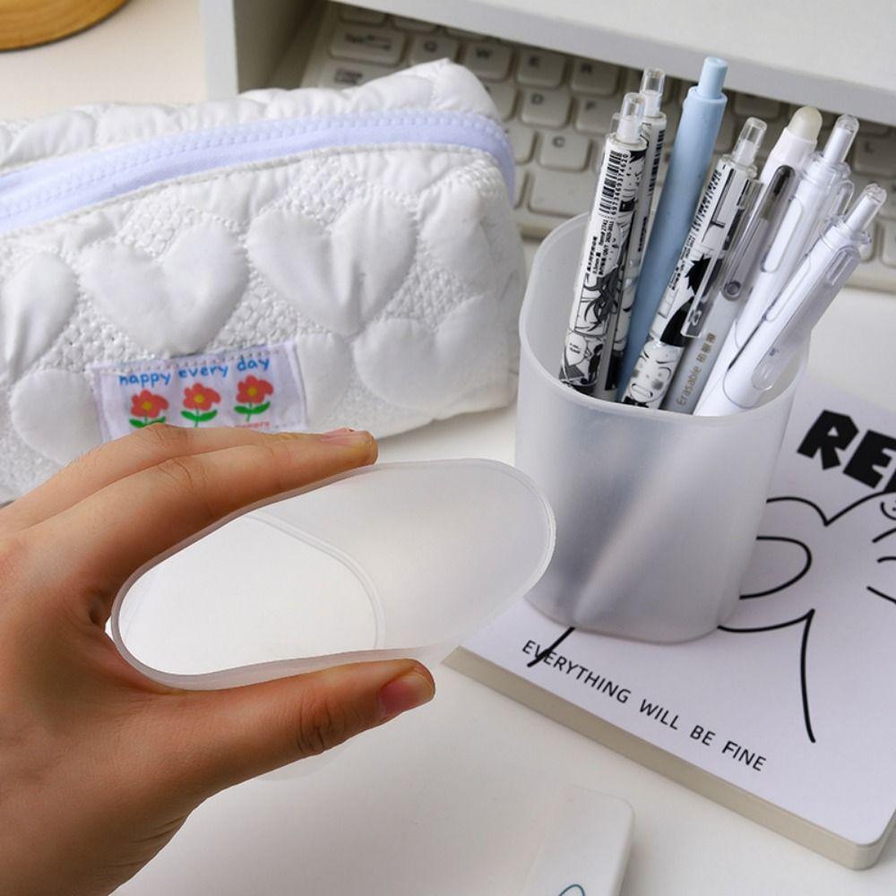 1 шт. Подставка для кистей, держатель для ручек, симпатичный настольный органайзер, матовый ящик для хранения косметики, минималистичный пластиковый держатель для карандашей