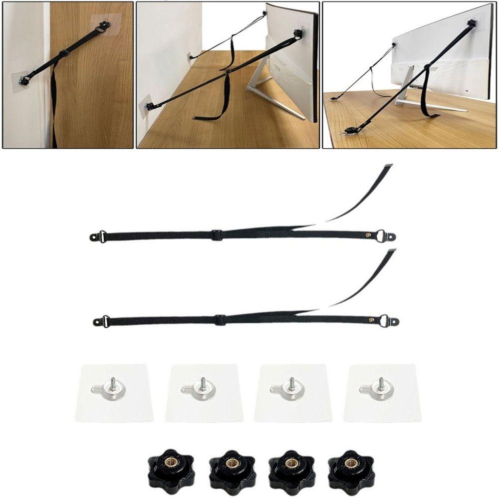 2Pcs Adjustable Furniture Mounting Strap Kit Durable TV Harness for Baby Proofing