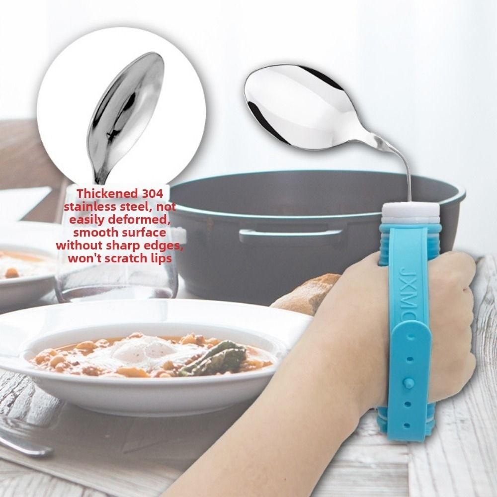 Angle Adjustable Anti-Slip Eating Spoon Anti-Shake Food Aid Fork Stroke Recovery
