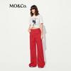 MO&Co. 2025 Summer Splashed Cat Print Loose T-Shirt