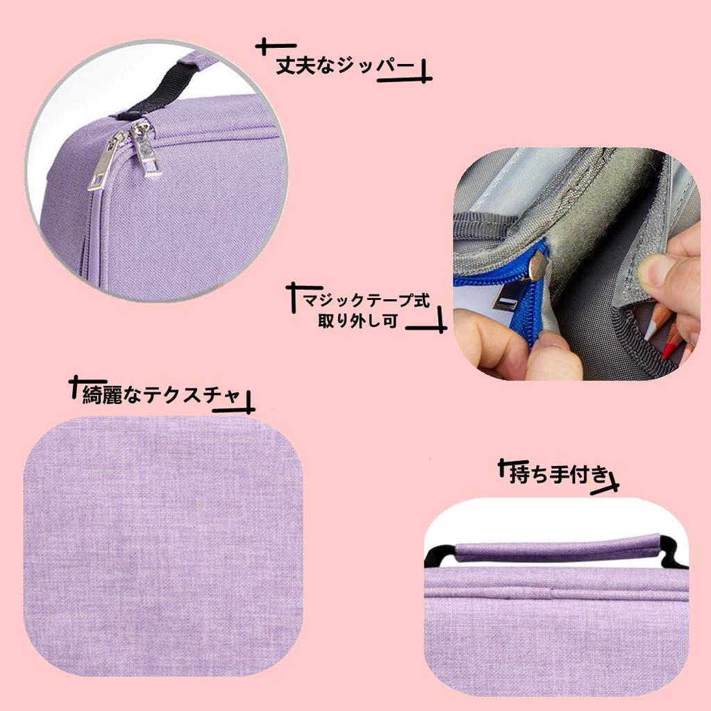 Пенал большой вместимости для карандашей и ручек Triple 72, канцелярские товары, для макияжа, цветной, художественный, для хранения мелочей, для художественного бизнеса, фиолетовый кейс, 3-этажный,