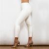 Shascullfites Мелоди Белые брюки из искусственной кожи для женщин Эластичные леггинсы Скинни Стрейч Повседневные С эффектом пуш-ап Брюки-карандаш Теплые Зимние