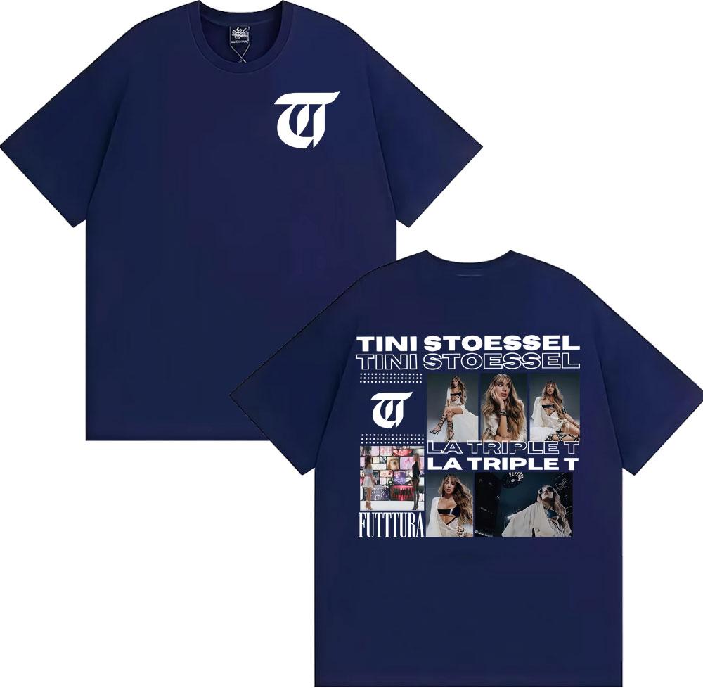 TINI STOESSEL La Triple T Futtura 2025 Тур Футболки Унисекс Женская Одежда Мода Эстетичные Футболки Повседневный Комфорт Хлопковая Футболка