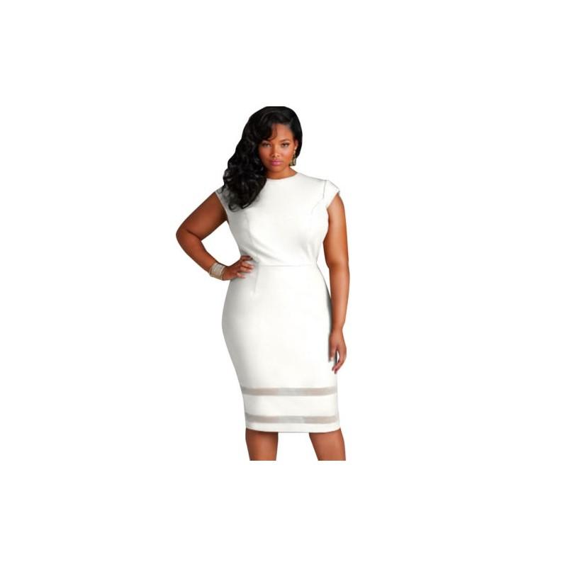 Elegant Women's Summer Bodycon Pencil Cocktail Evening Dress In Plus Sizes