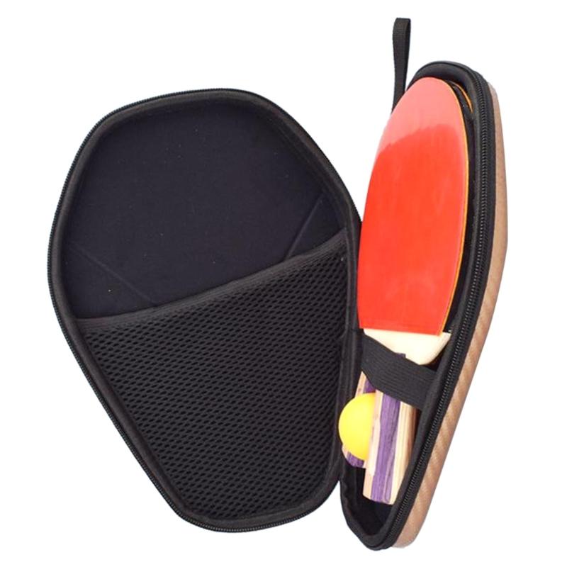 Hexagonal Pingpong Paddle Case Table Tennis Racket Storage Bag Waterproof Zipper Handbag Table Tennis Accessories