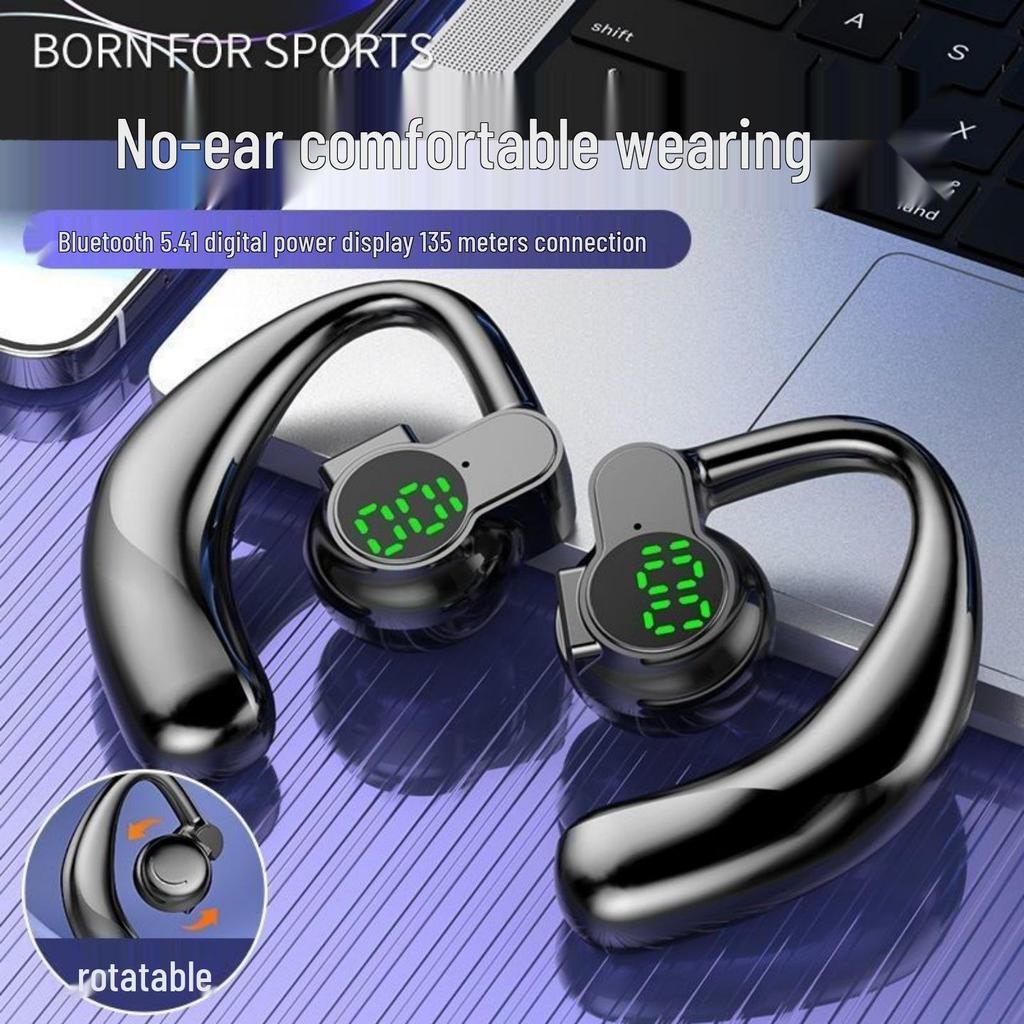 Универсальные беспроводные Bluetooth-наушники 2025 года с цифровым дисплеем - Накладные, Долгое время работы от аккумулятора, Левое и правое ношение